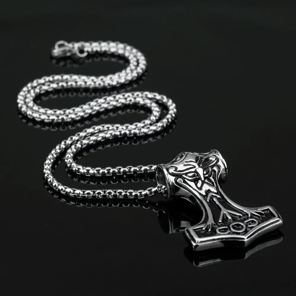 ❤️Thor's Hammer Pendant Necklace for women/men, N90201P136